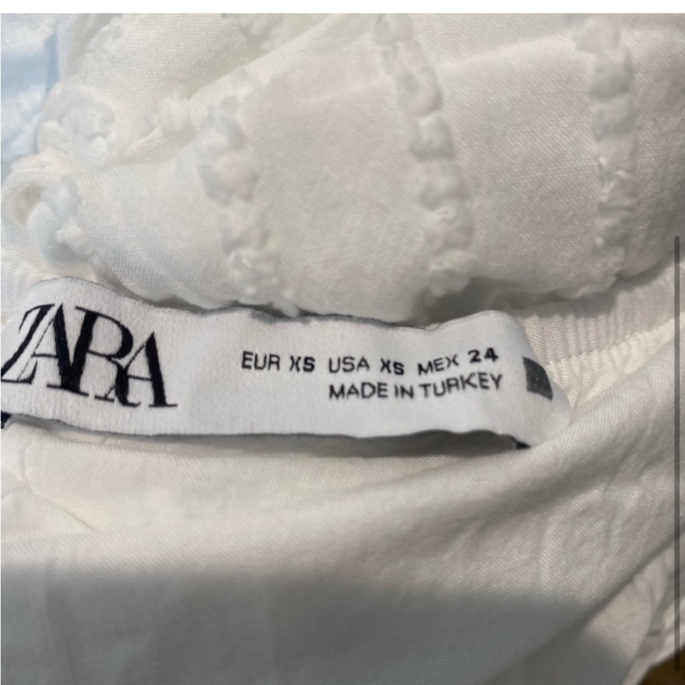 Zara White Prairie Ruffle Dress - Picture 6 of 6